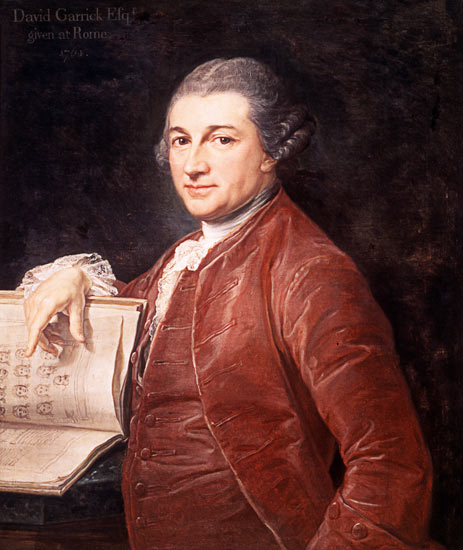 Portrait of David Garrick (1717-79) à Pompeo Girolamo Batoni