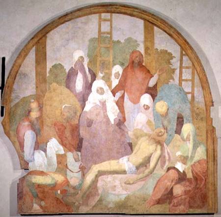 Deposition, lunette from the fresco cycle of the Passion à Pontormo, Jacopo Carucci da