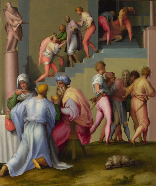 Pharaoh with his Butler and Baker (from Scenes from the Story of Joseph) à Pontormo, Jacopo Carucci da