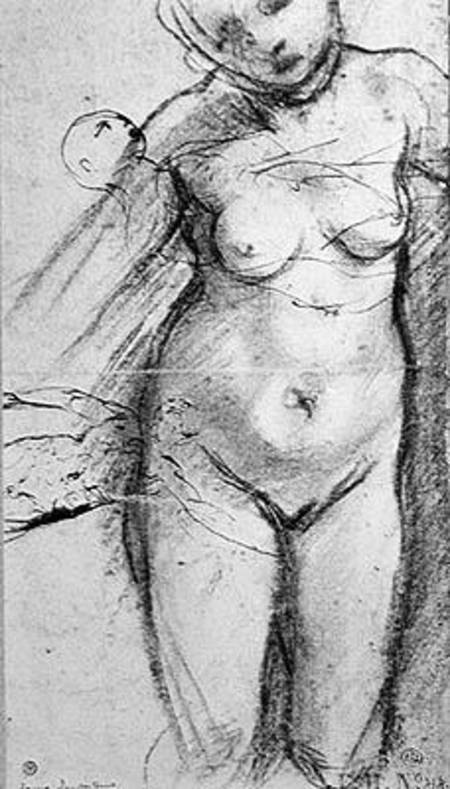 Knee Length Study of a Nude Woman à Pontormo, Jacopo Carucci da