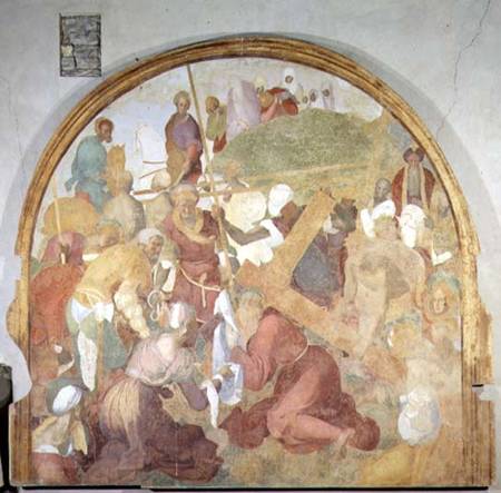 The Road to Calvary, lunette from the fresco cycle of the Passion à Pontormo, Jacopo Carucci da