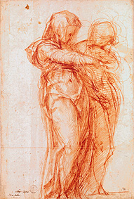 deux femmes debout à Pontormo, Jacopo Carucci da