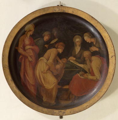 The Birth of St. John the Baptist, c.1526 (oil on panel) à Pontormo, Jacopo Carucci da