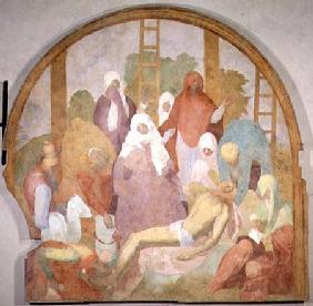 Deposition, lunette from the fresco cycle of the Passion