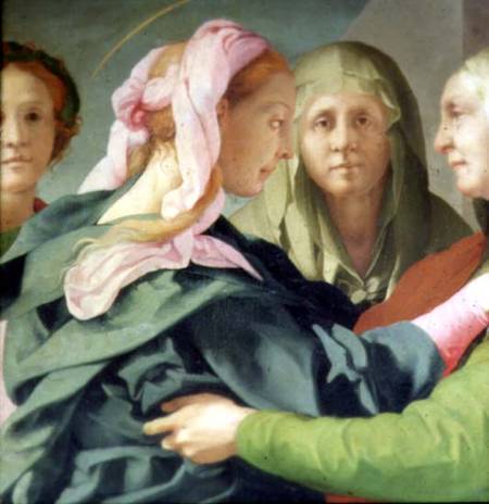The Visitation (detail of 60438) à Pontormo, Jacopo Carucci da