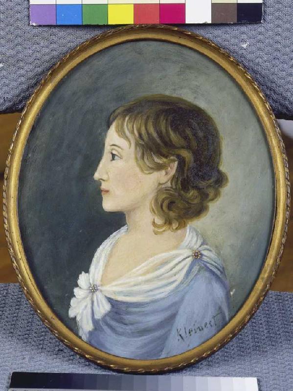 portrait de Sophie von Kühn (1782-1797) von Kleinert après la bague de fiançailles de Novalis à Portraitmaler (18.Jh.)