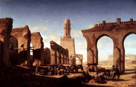 Ruins of the Mosque of the Caliph El Haken, Cairo à Prosper Marilhat