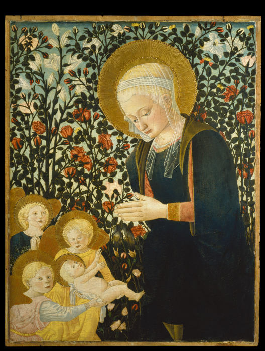 Madonna with Child and Angels à Pseudo-Pier Francesco Fiorentino (Pesellini-Lippi-Imitator)