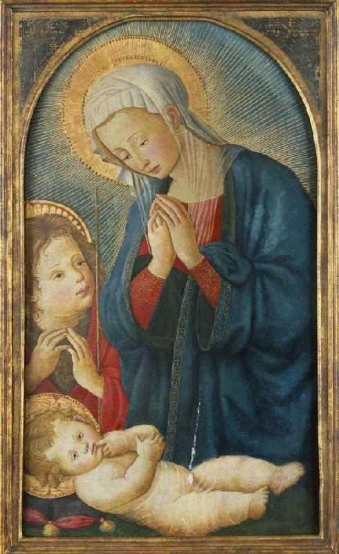 Madonna mit Kind und Johannes dem Täufer. à Pseudo Pier Francesco Fiorentino