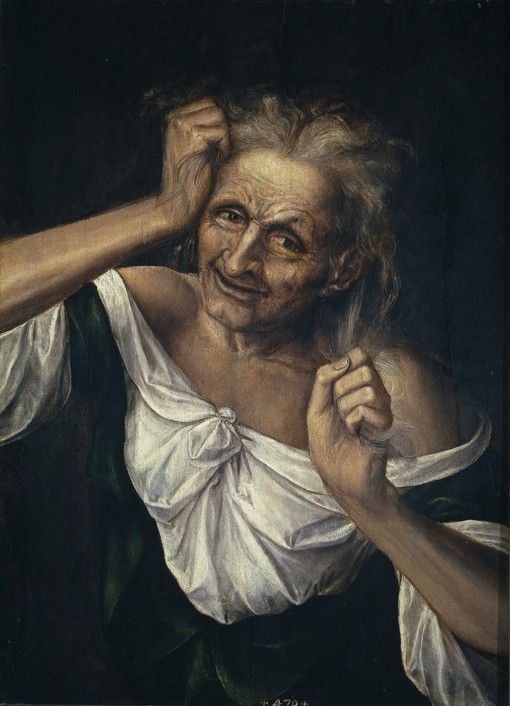 Old Woman Tearing at her Hair à Quentin Massys