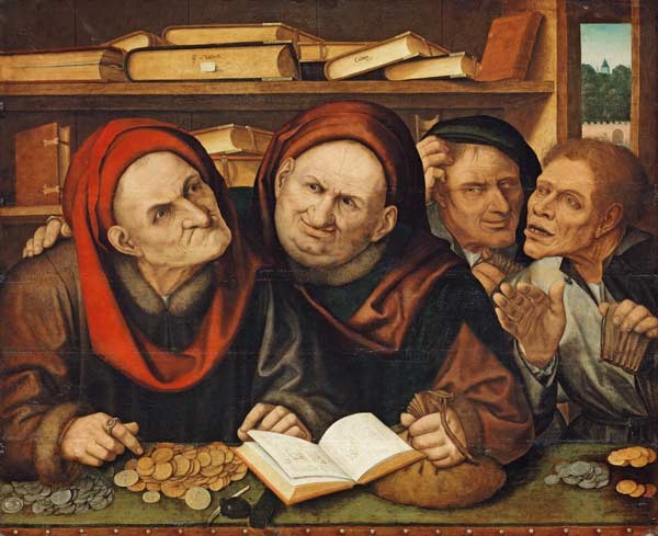 Suppliant Peasants In The Office Of Two Tax Collectors à Quinten Massys