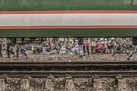 Prayer at the railway station 3