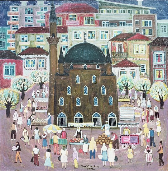 Mosque in Razgrad, 1972 (oil on canvas)  à Radi  Nedelchev