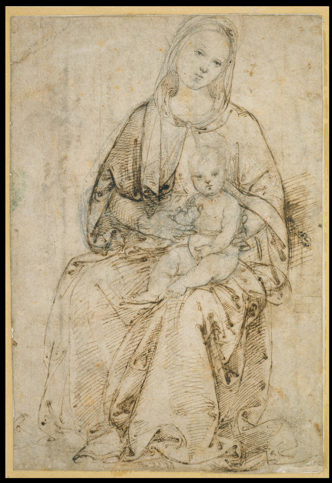 Seated Madonna and Child à Raffael