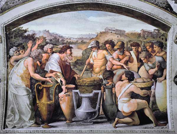 Raphael /Abraham and Melchizedek /c.1515 à Raffaello Sanzio