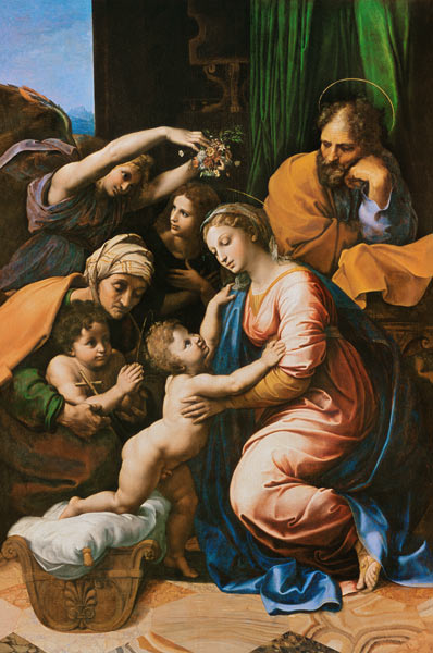 Famille sainte (la grande sainte famille de Franz I) à Raffaello Sanzio