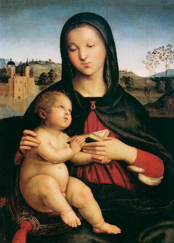 Madonne avec l'enfant à Raffaello Sanzio