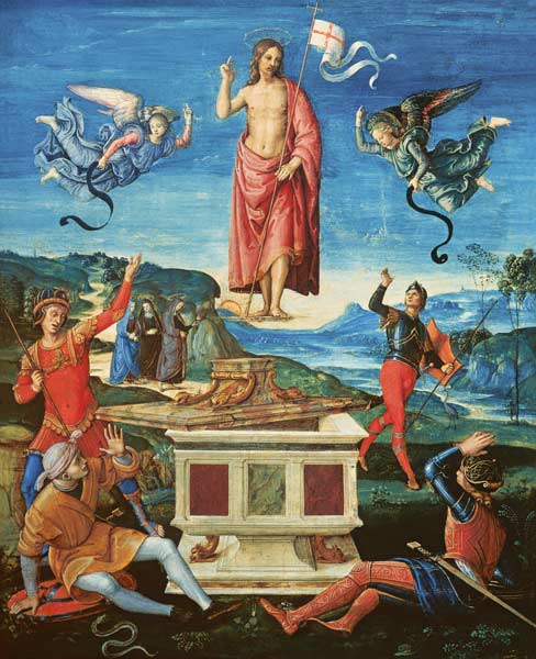 Raphael/The Resurrection o.Christ/c.1499 à Raffaello Sanzio