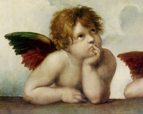 Cherubs - Engel V (Detail Sistine Madonna) à Raffaello Sanzio