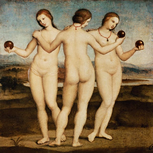 Les trois grâces à Raffaello Sanzio