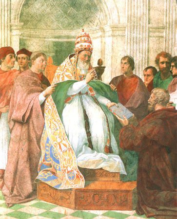 Gregor IX. le Dekretalien (Détail détail) reçoit à Raffaello Sanzio