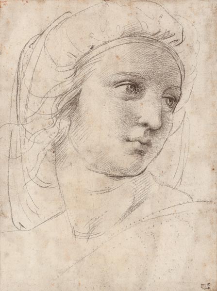 Kopf einer Muse. à Raffaello Sanzio
