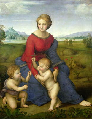 Madonna in the Meadow, 1505 or 1506 (panel) à Raffaello Sanzio