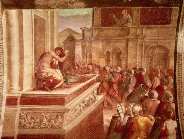 Raphael / David and Bathsheba / Fresco à Raffaello Sanzio