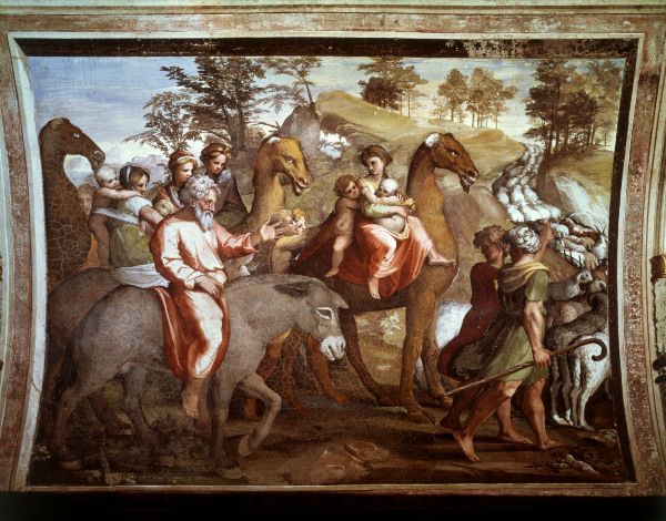 Raphael / Jacob s flight / Fresco à Raffaello Sanzio