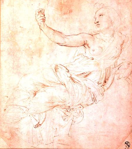 Study of Ariadne, for 'The Parnassus' à Raffaello Sanzio