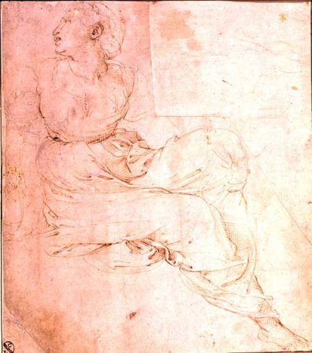 Study of Erato, for 'The Parnassus' à Raffaello Sanzio