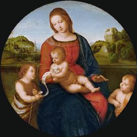 Marie avec l'enfant et le petit Jean Baptiste (madonne Terranuova)