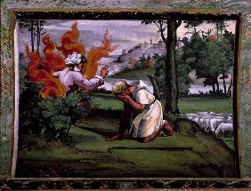 Raphael/Moses a.burning thorn bush/c1515