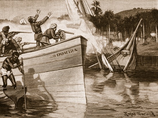 Maguires attack on the slave dhows à Ralph Peacock