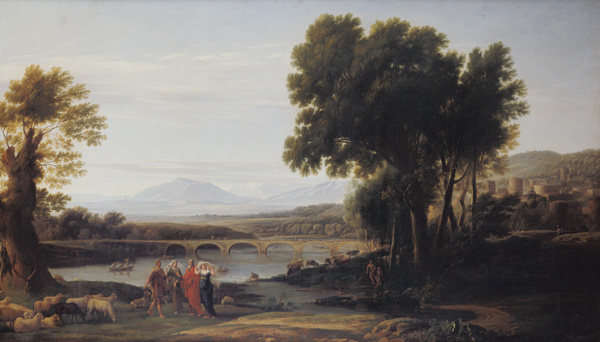 Jacob avec Laban et ses filles dans un paysage large à Ramsey Richard Reinagle