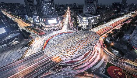 Wujiaochang at Night