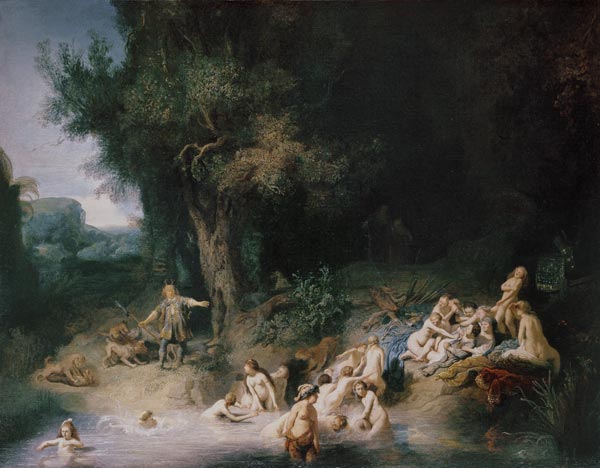 Le Diane se baigne avec Aktaeon et Callisto à Rembrandt Harmenszoon van Rijn