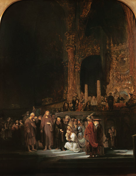 Rembrandt / Christ and the Adultress à Rembrandt Harmenszoon van Rijn
