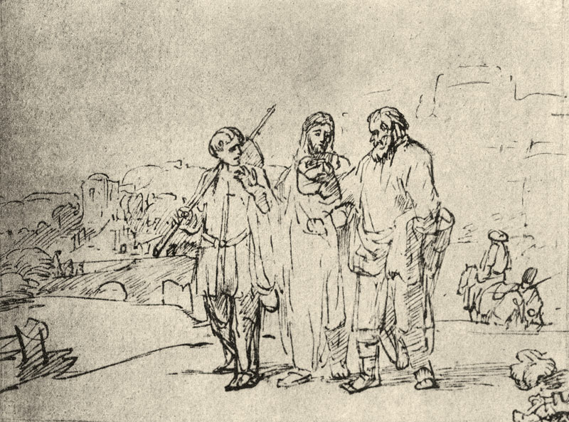 Der Gang nach Emmaus à Rembrandt Harmenszoon van Rijn