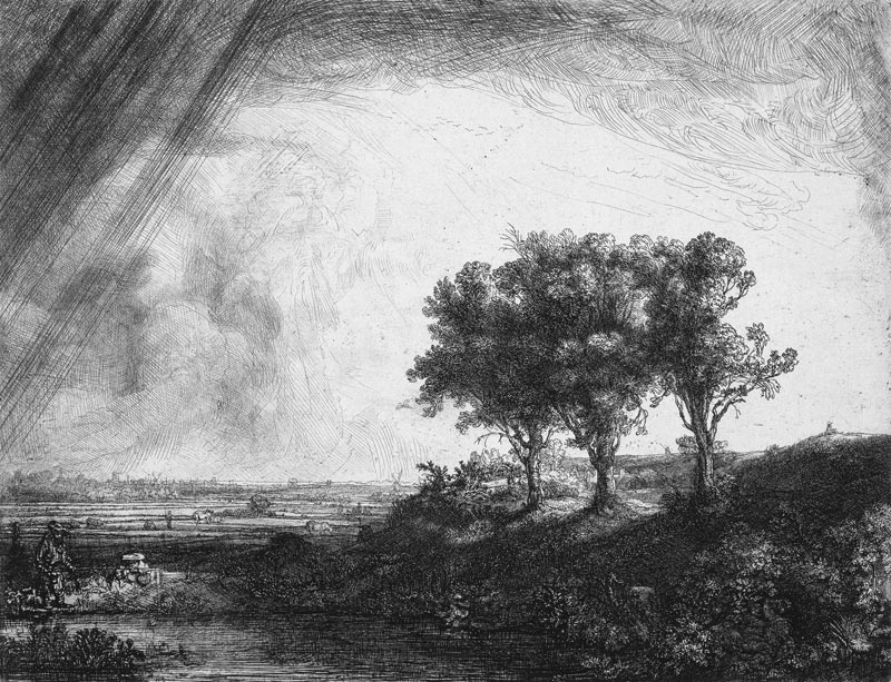 Trois arbres à Rembrandt Harmenszoon van Rijn