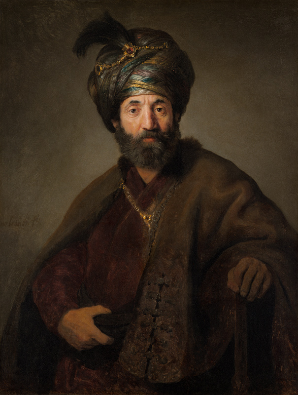 Rembrandt, Mann in oriental.Kostüm à Rembrandt Harmenszoon van Rijn
