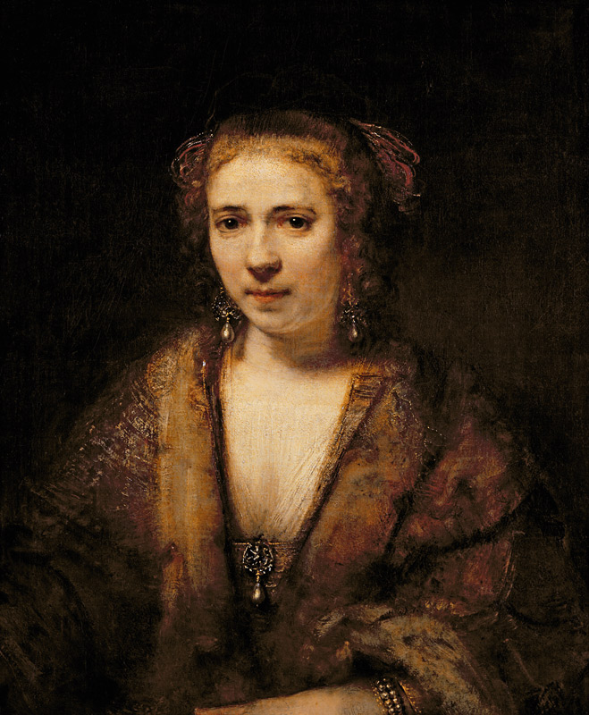 Portrait of Hendrikje Stoffels (1625-63) (oil on canvas) à Rembrandt Harmenszoon van Rijn