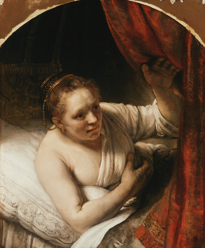 Sarah attend Tobias dans la nuit de mariage à Rembrandt Harmenszoon van Rijn