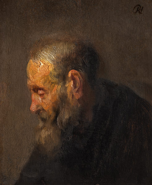 Study of an Old Man in Profile à Rembrandt Harmenszoon van Rijn