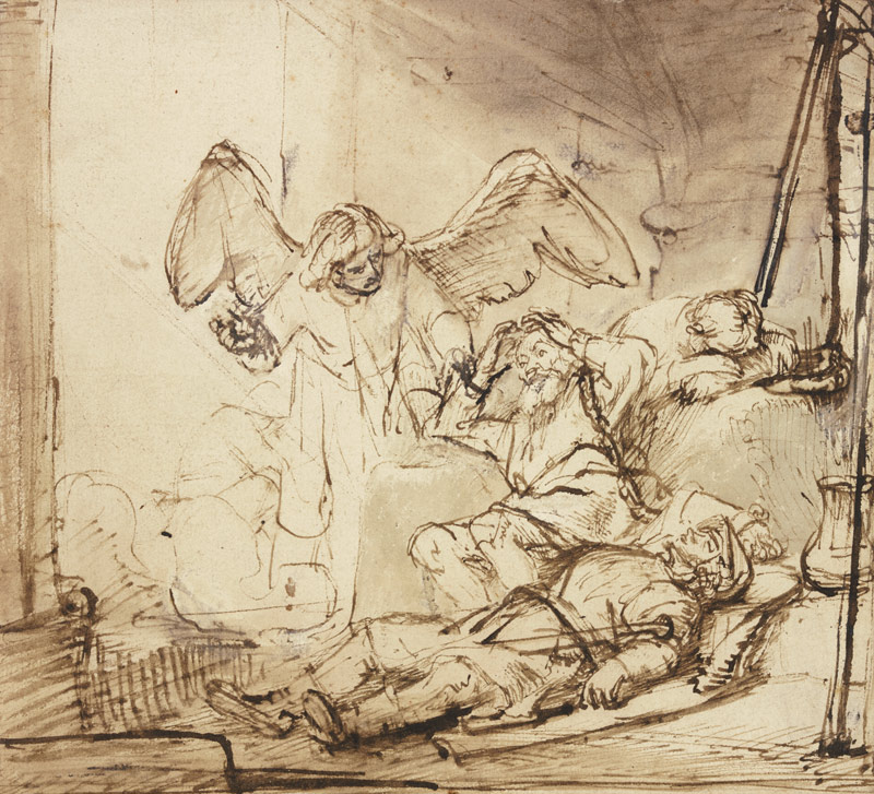 The liberation of Peter à Rembrandt Harmenszoon van Rijn
