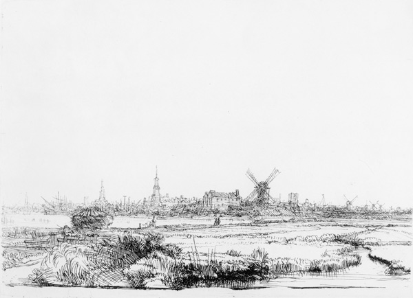 View of Amsterdam, c.1640 à Rembrandt Harmenszoon van Rijn