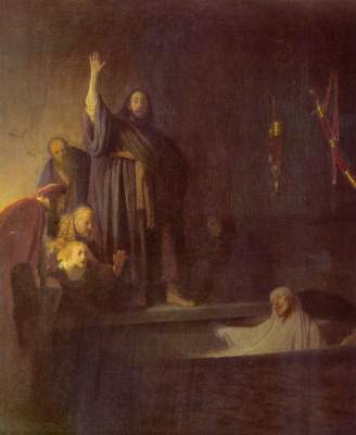 La résurrection de Lazare à Rembrandt Harmenszoon van Rijn