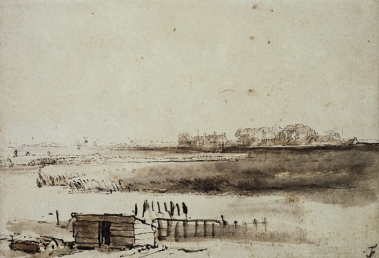 View of Houtewaal à Rembrandt Harmenszoon van Rijn