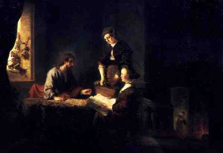 Christ in the House of Martha and Mary à Rembrandt Harmenszoon van Rijn
