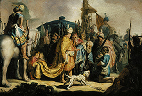 David transmet la tête de Goliaths au roi Saul à Rembrandt Harmenszoon van Rijn